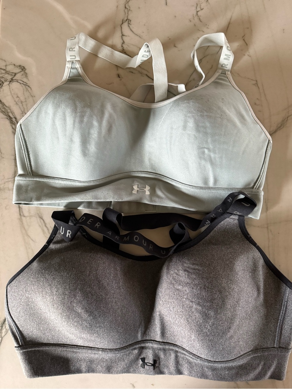 Under Armour Light Gray & Charcoal Dual Pack Sports Bras